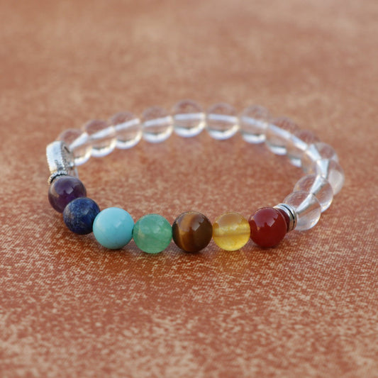 7 Chakra Crystal Stone Wrist Mala - Nairu™ - A Candle Boutique - Bracelet -