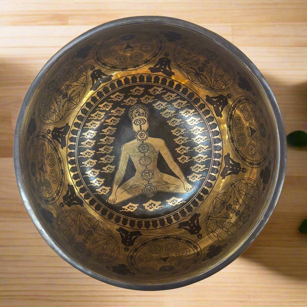 Hand - crafted and carved Singing Bowl _ 7" Diameter - Nairu® - A Candle Boutique - SINGING BOWL -