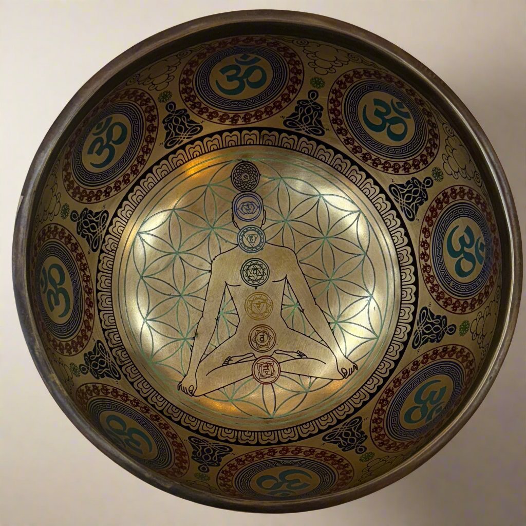 Hand - crafted and carved Singing Bowl _ 8.5" Diameter - Nairu® - A Candle Boutique - SINGING BOWL -