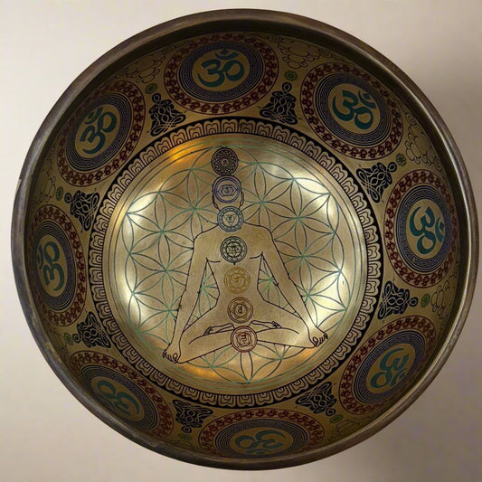 Hand - crafted and carved Singing Bowl _ 8.5" Diameter - Nairu® - A Candle Boutique - SINGING BOWL -