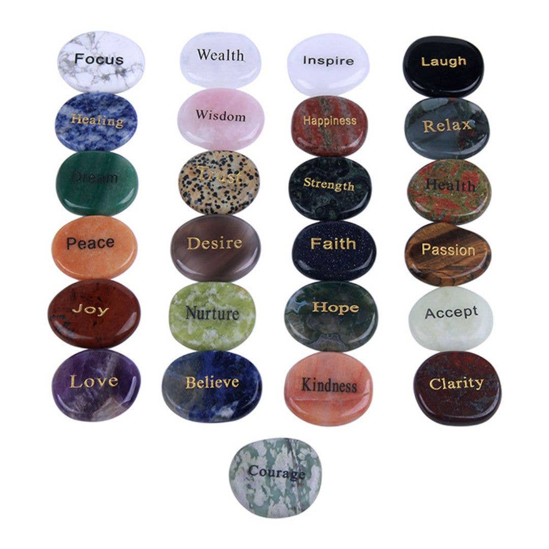Inspirational Wish Stones - Nairu™ - A Candle Boutique - Gem Stone -