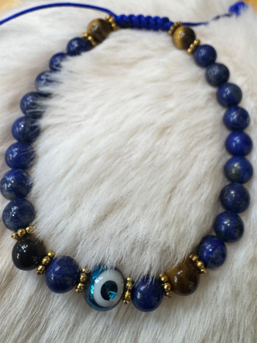 Lapis Lazuli Bracelet - Evil Eye - Tiger Eye - Nairu® - A Candle Boutique - Bracelet -