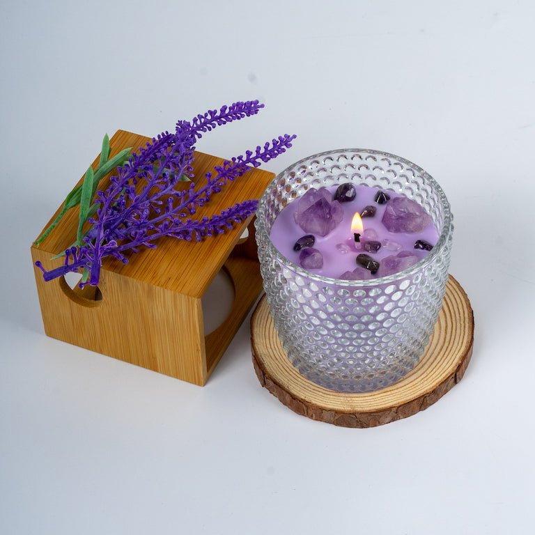 The Glam Lav: Lavender Scented Soy Wax Candle - Nairu™ - A Candle Boutique - Candles -