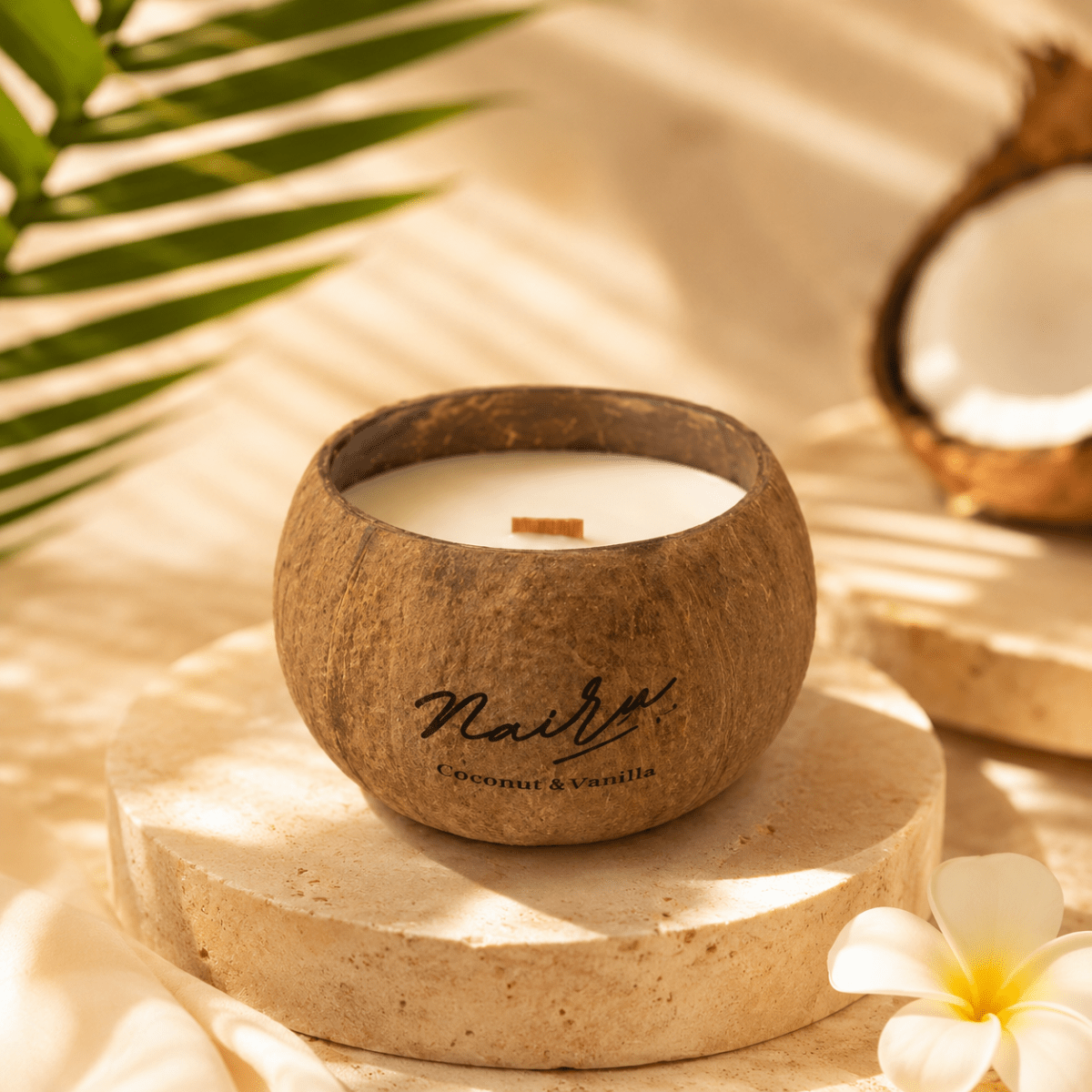 Coconut & Vanilla: Natural Wax Scented Candle - Nairu® - A Candle Boutique - Candles -