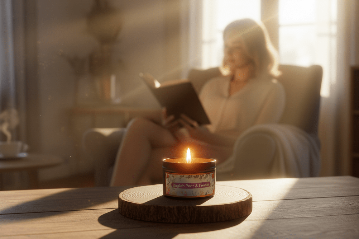 English Pear & Freesia: Natural Wax Scented Candle - Nairu® - A Candle Boutique - Candles - 