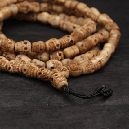 Eternal Cycle: Calming Skull Yak Bone Mala - Nairu™ - A Candle Boutique - Bracelet -