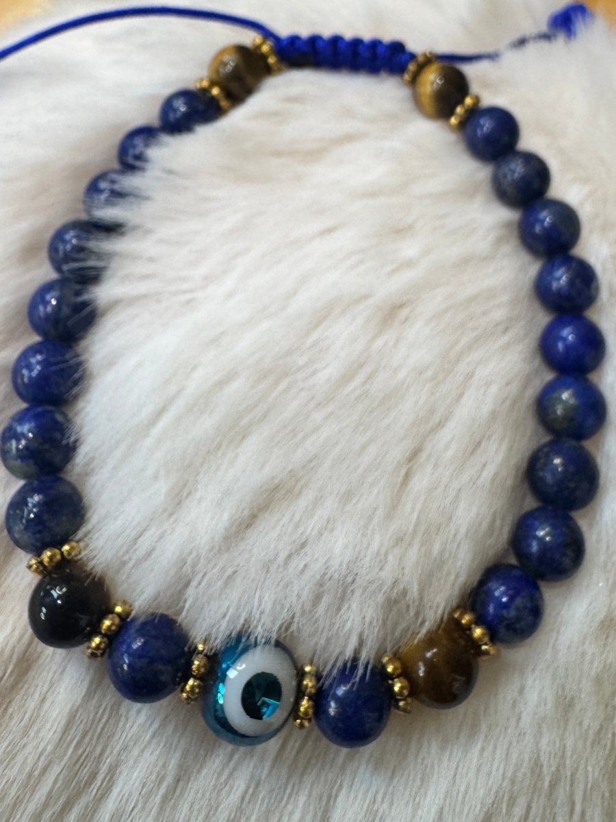 Lapis Lazuli Bracelet - Evil Eye - Tiger Eye - Nairu® - A Candle Boutique - Bracelet - 