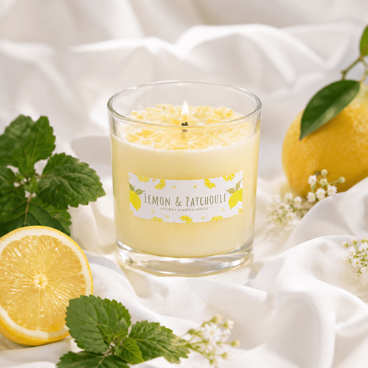 Lemon & Patchouli: Soy Wax Scented Candle - Nairu® - A Candle Boutique - Candles -