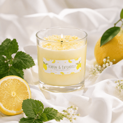 Lemon & Patchouli: Soy Wax Scented Candle - Nairu® - A Candle Boutique - Candles -
