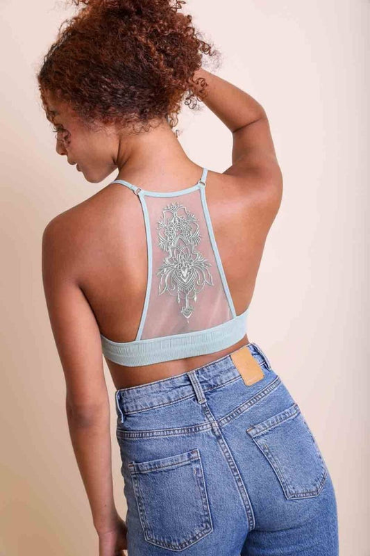 Leto Original - Tattoo Mesh Racerback Bralette - Nairu® - A Candle Boutique - 
