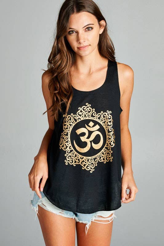 Om Print Tank top - Nairu® - A Candle Boutique - 