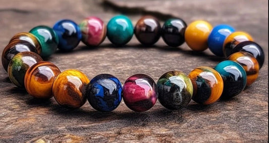 Prosperity Prism: Multicolor Tiger's Eye Bracelet - Nairu® - A Candle Boutique - Bracelet - 