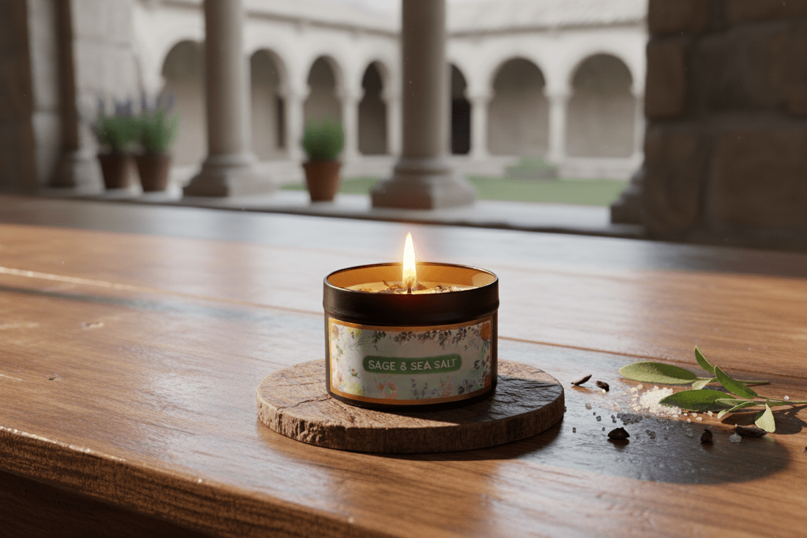 Sage & Sea Salt: Soy - Coconut Wax Scented Candle - Nairu® - A Candle Boutique - 