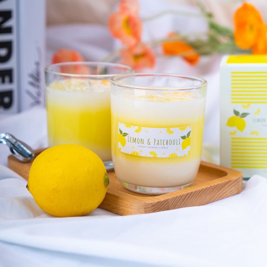 Lemon & Patchouli: Soy Wax Scented Candle - Nairu™ - A Candle Boutique - Candles -
