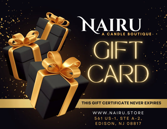 Nairu Gift Card - Give the gift of fragrance - Nairu™ - A Candle Boutique - Gift Card -